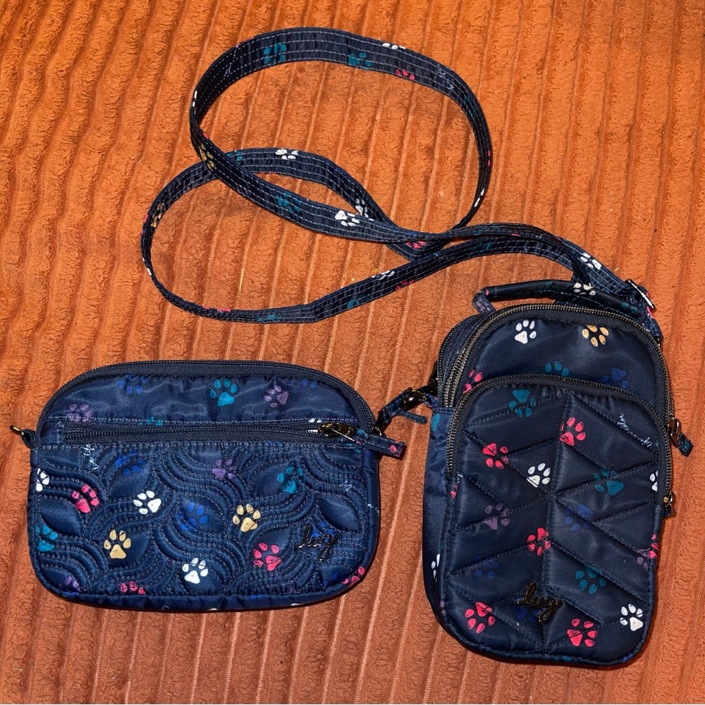 2/$80 Lug Skeeter Mini II Convertible & Super Coupe Belt Bag in Navy - Paws